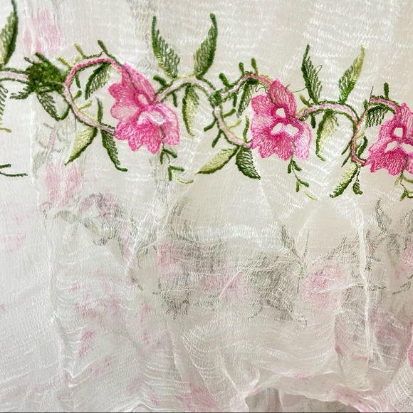 Pretty Embroidered Chiffon Dupatta/Chunni - Picture 5 of 6